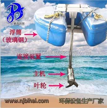 鱼业养殖污水充氧机浮筒曝气机FQJB1.5